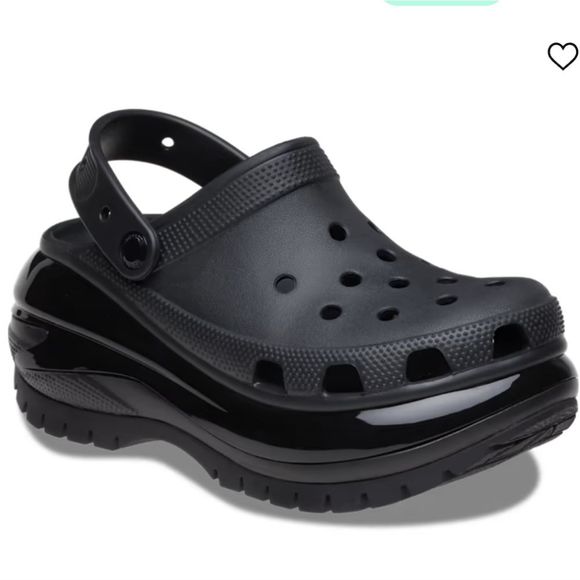 NEW Crocs Black Mega Crush Clog Super Cool Platform Shoes Y2K Sizes W8 & W10 - Picture 5 of 6